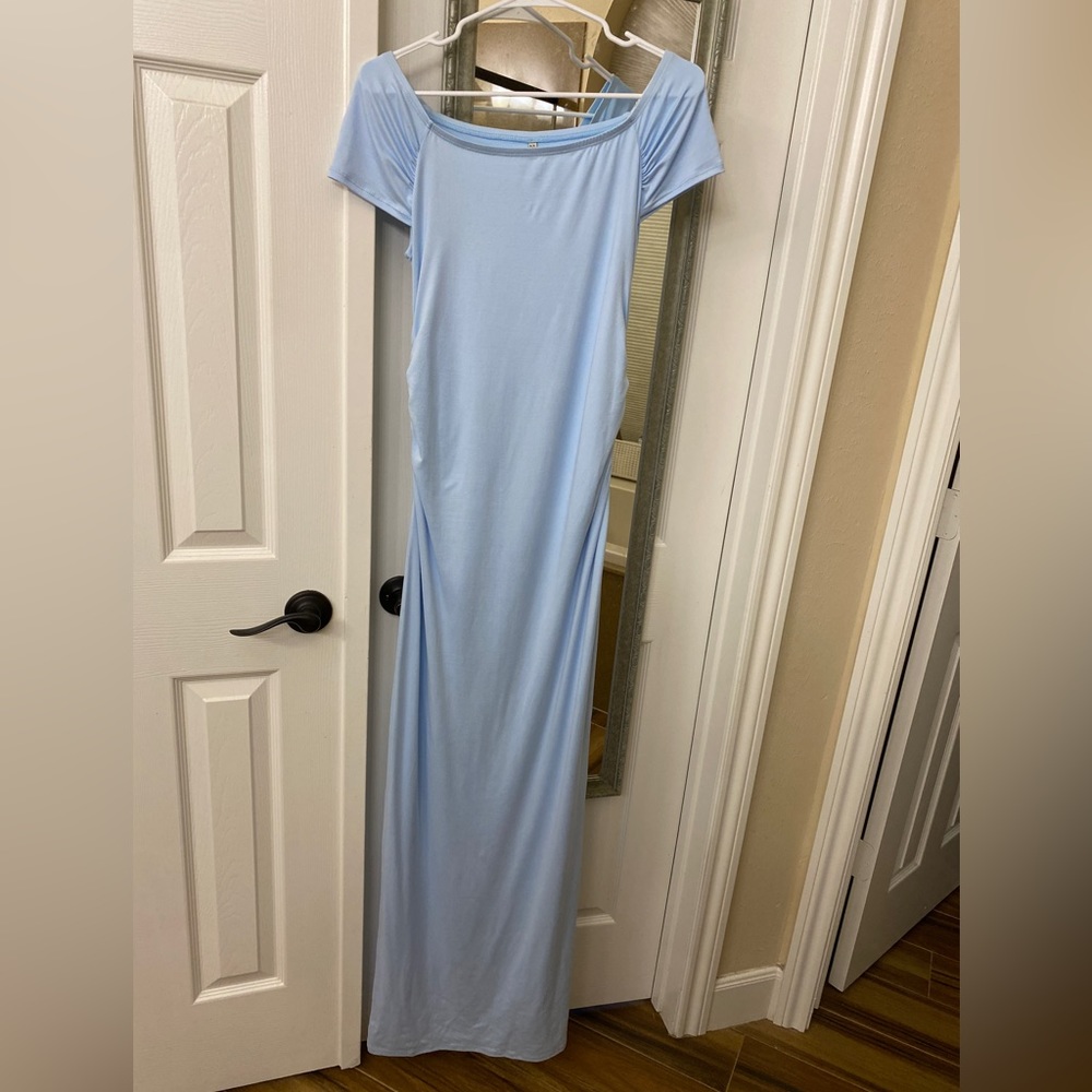 Light blue baby shower dress, M